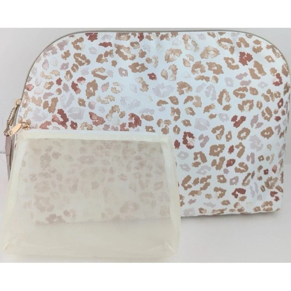Sonia Kashuk Large Leopard‎ Print Cosmetics Makeup Toiletries Bag + Pouch
